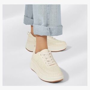 Elegant Cream Platform Sneakers for Women